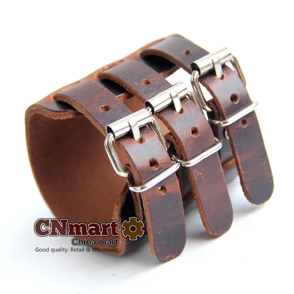 2015 Unisex Women Genuine Leather Bracelet Men Wristband Cuff Bracelets Bangles Best Friend Gift Hot Sale DL2010 | Украшения и