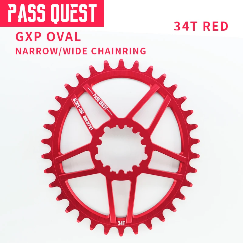 Пройти квест GXP велосипед овальная Звездочка 34 6 мм смещение MTB Mountain велосипедная