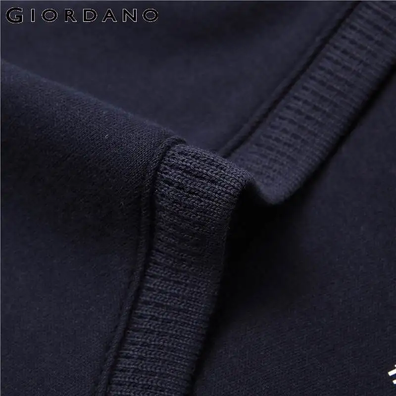 Джордано для мужчин футболка одноцветное 100% Котон Crewneck Футболка с длинным