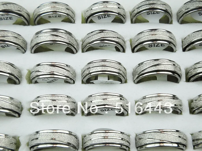 10 шт. поворотные серебряные кольца из нержавеющей стали|women silver rings|silver ringring wholesale |