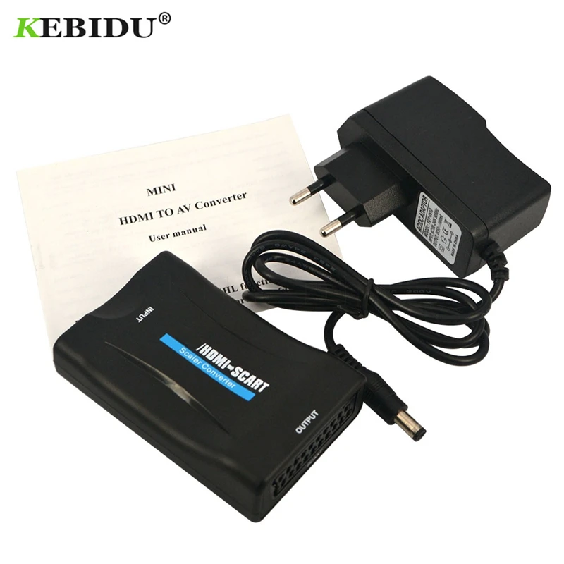 Адаптер kebidu HDMI совместимый с Scart преобразователь сигнала HD приемник для телефона