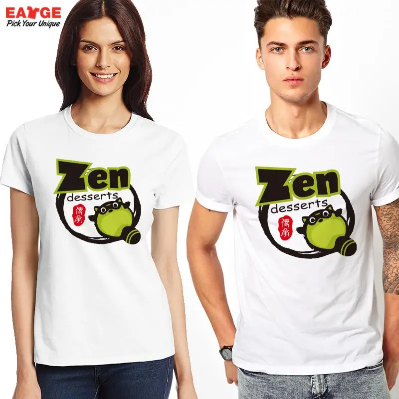 Творческий китайский письмо дзен десертную футболка дизайн стиль прохладный