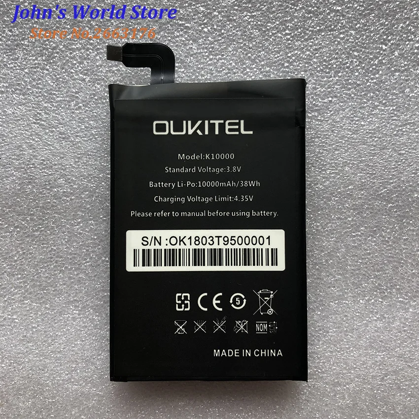 Аккумулятор oukitel k10000, большая емкость, 10000 мА/ч, запасная батарея для мобильного телефона oukitel k10000