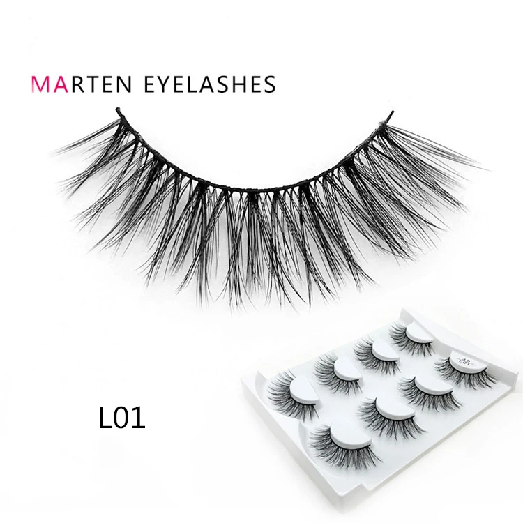 

2019 New 4 Pairs 3D Faux Mink Hair False Eyelashes Natural Long Eyelashes Extension Handmade Eye Makeup Tools