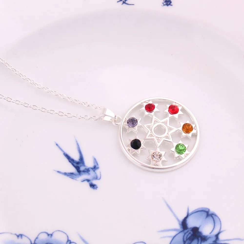 Ожерелье с подвеской для женщин и мужчин ожерелье круглой формы узором в виде