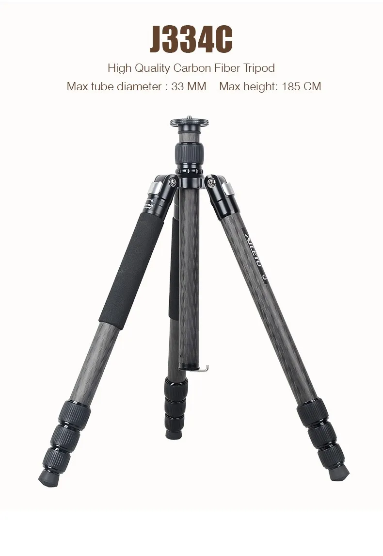 XILETU L334C+ J2 Сверхмощный Профессиональный штатив из углеродного волокна для камеры дорожная подставка для цифровой камеры DSLR с панорамной шаровой головкой