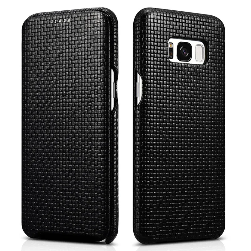 Роскошный Ультратонкий Флип-кейс из парчи чехол натуральной кожи для Galaxy S8 Plus