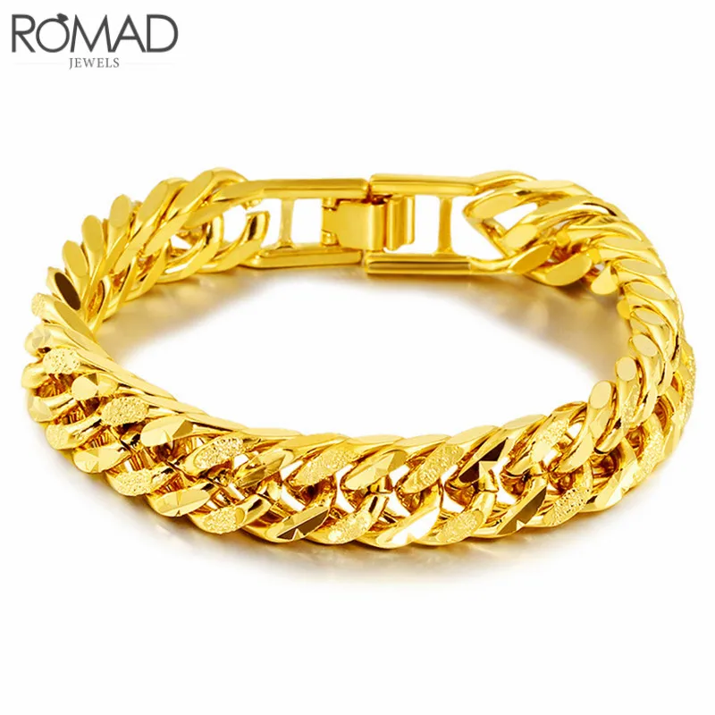 Лидер продаж 2018 высококачественные латунные браслеты ROMAD для мужчин и женщин 12 мм