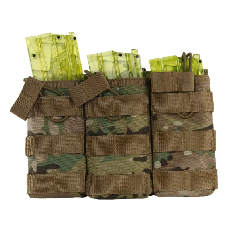 Горячая новинка тактический MOLLE тройной Открытый Топ подсумок быстро AK AR M4 FAMAS Mag подсумок страйкбол военный Пейнтбол оборудование Новое