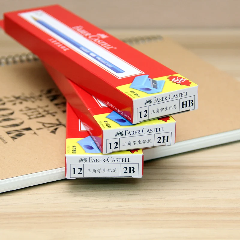 FABER CASTELL треугольник для студентов пишет карандаш 2B/HB/2H цвет детской лампы 12|pencil