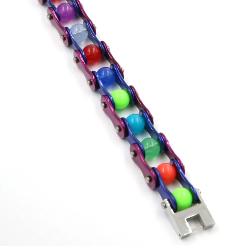 Женщина Красивая Браслеты Байкер велосипедов мотоцикл цепи Для мужчин браслеты