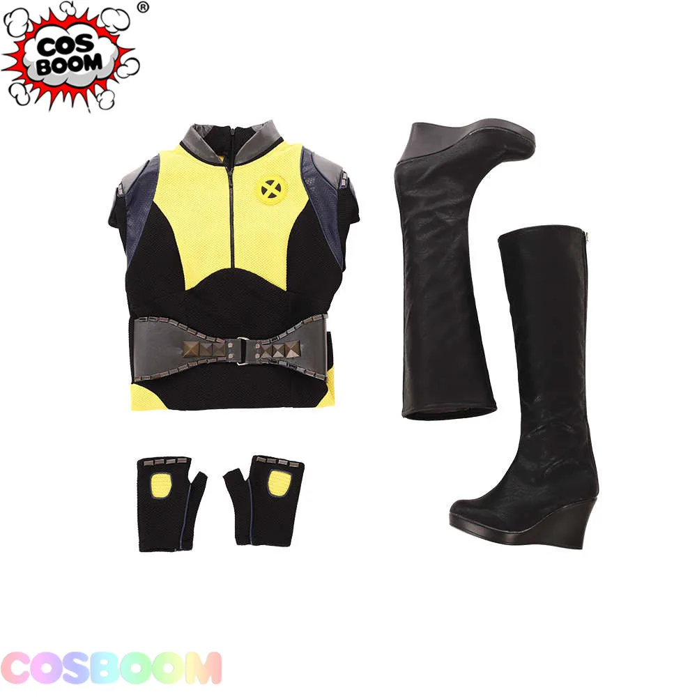 COSBOOM Negasonic подростков утверждает Косплэй костюм Дэдпул 2 наряд Ellie Phimister