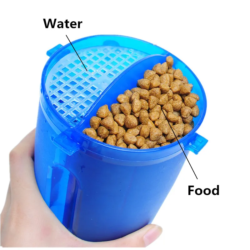Портативная бутылка для воды 2 в 1 корма собак портативная питья домашних