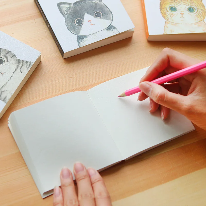 Милый карманный мини дневник с милой кошкой блокнот для записей учебный журнал