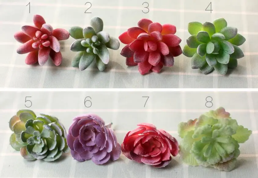10 шт Красочные Искусственные пластиковые ПВХ суккуленты растения Цветок для