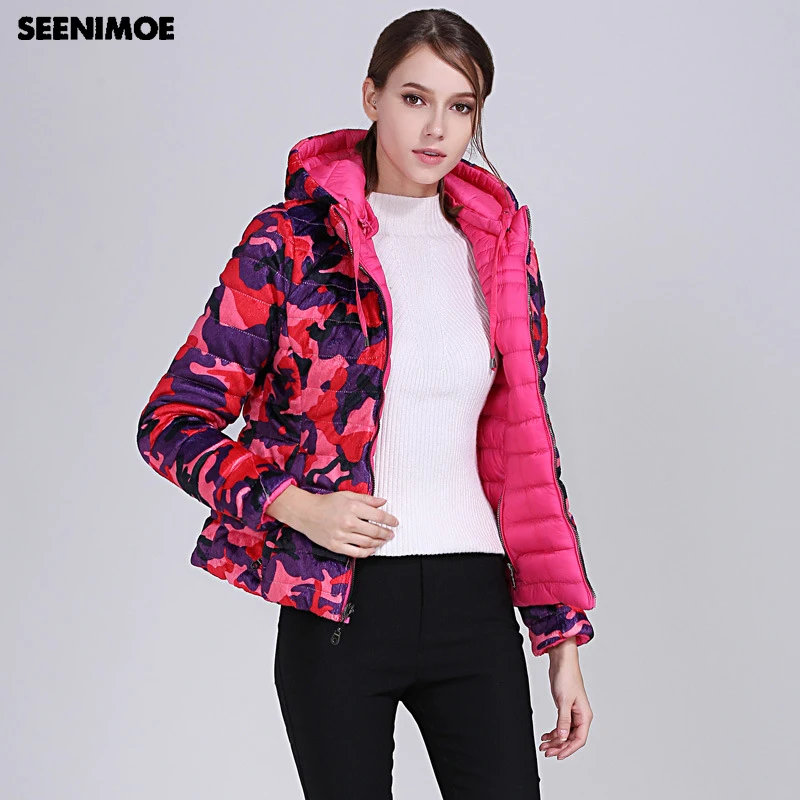 Женское зимнее пальто Seenimoe Двустороннее хлопковое M 3XL 2019|Женские парки| |