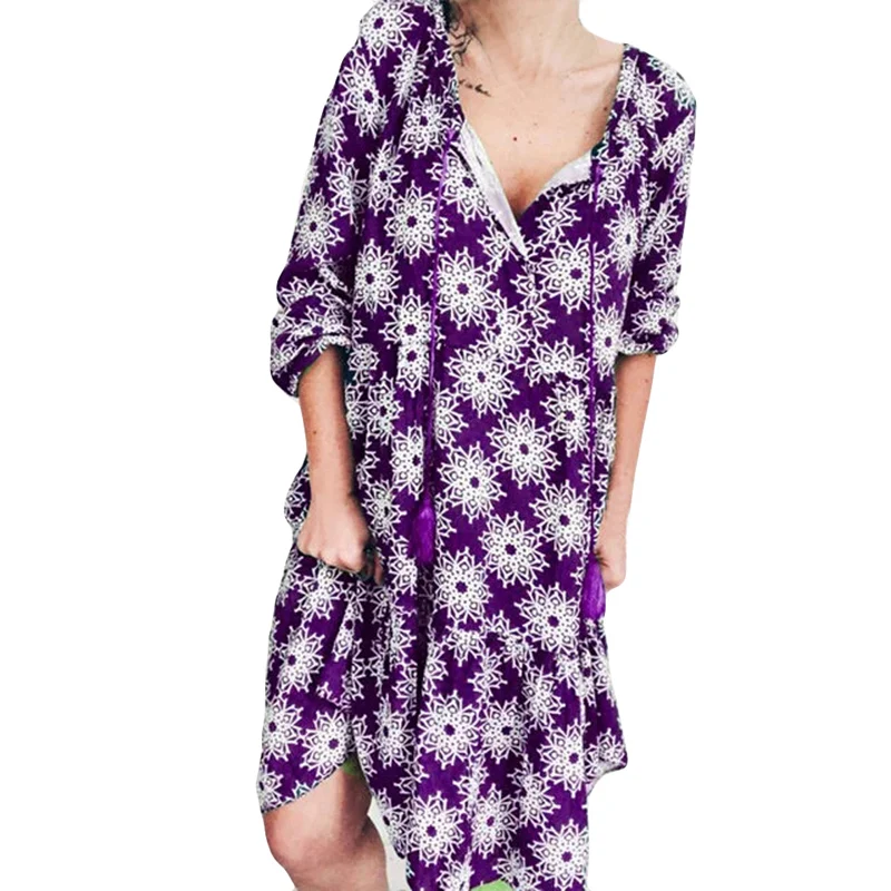 Женское платье для отпуска пляжная одежда тропический праздник Повседневный v