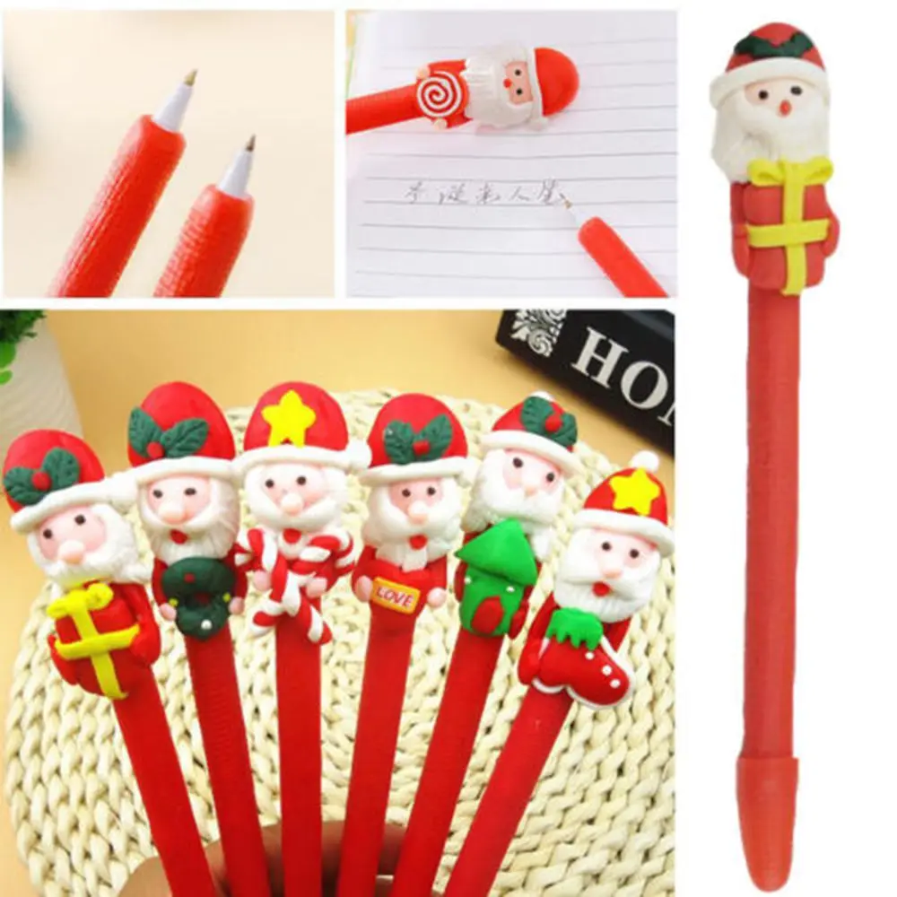 

Лимит шоу мультфильм Санта Клаус шариковая ручка детский Рождественский подарок Школьные принадлежности Ручки случайный