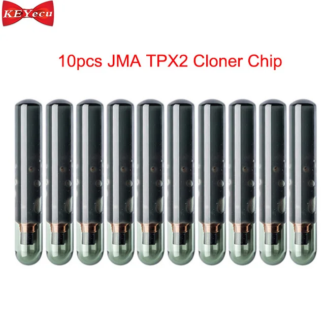 

KEYECU 10pcs JMA TPX2 Cloner Clone 4D Car Key Chips Glass Transponder Chip Glass