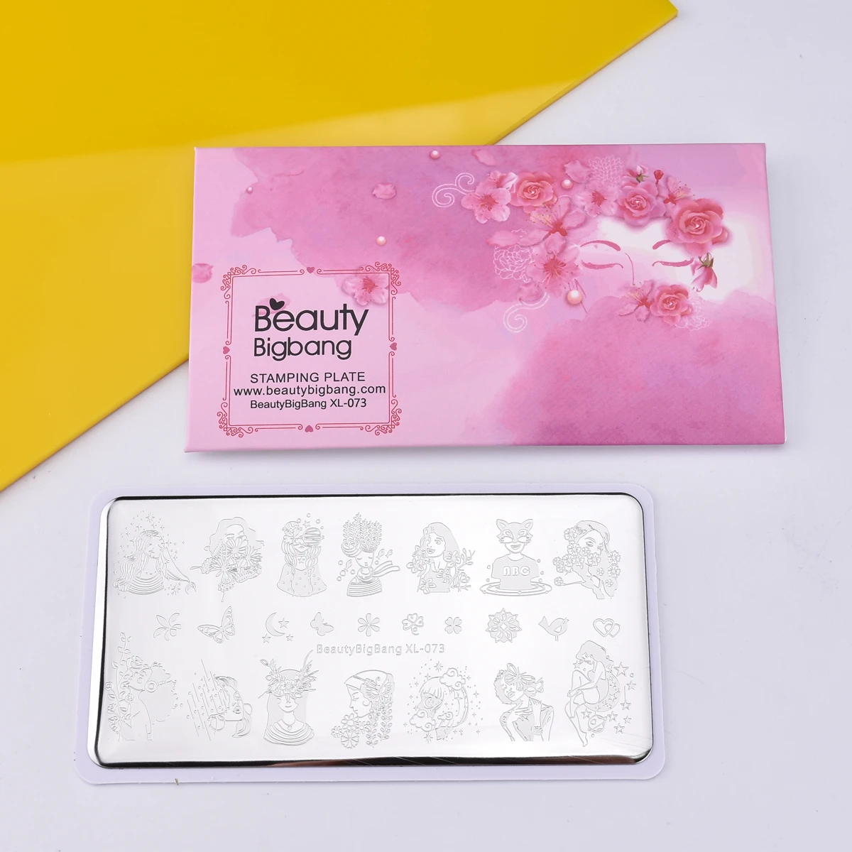 BeautyBigBang штампованные пластины для ногтей бабочка красивая девушка ночная мечта