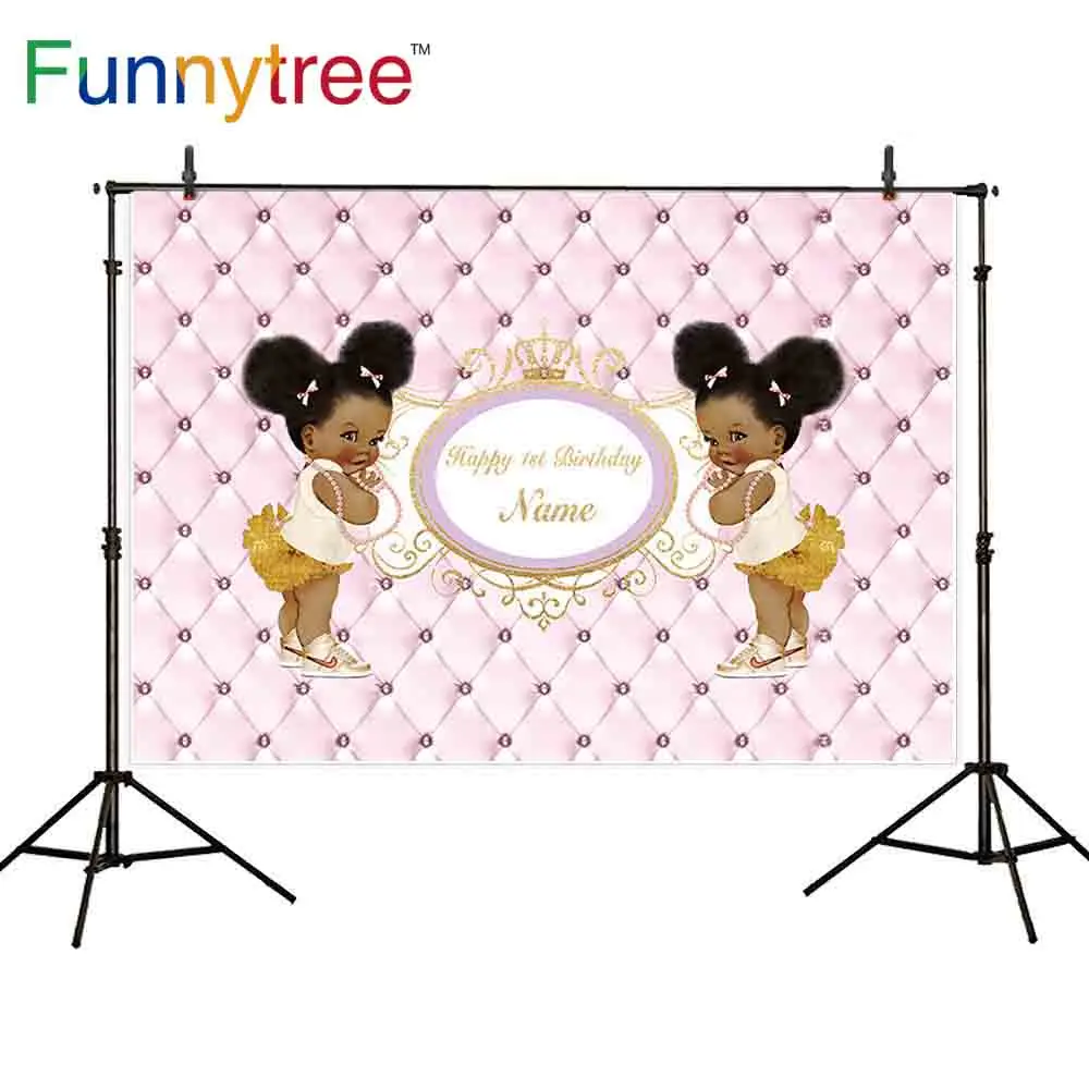 Фон Funnytree для фотосъемки на день рождения изголовье кровати розовая маленькая