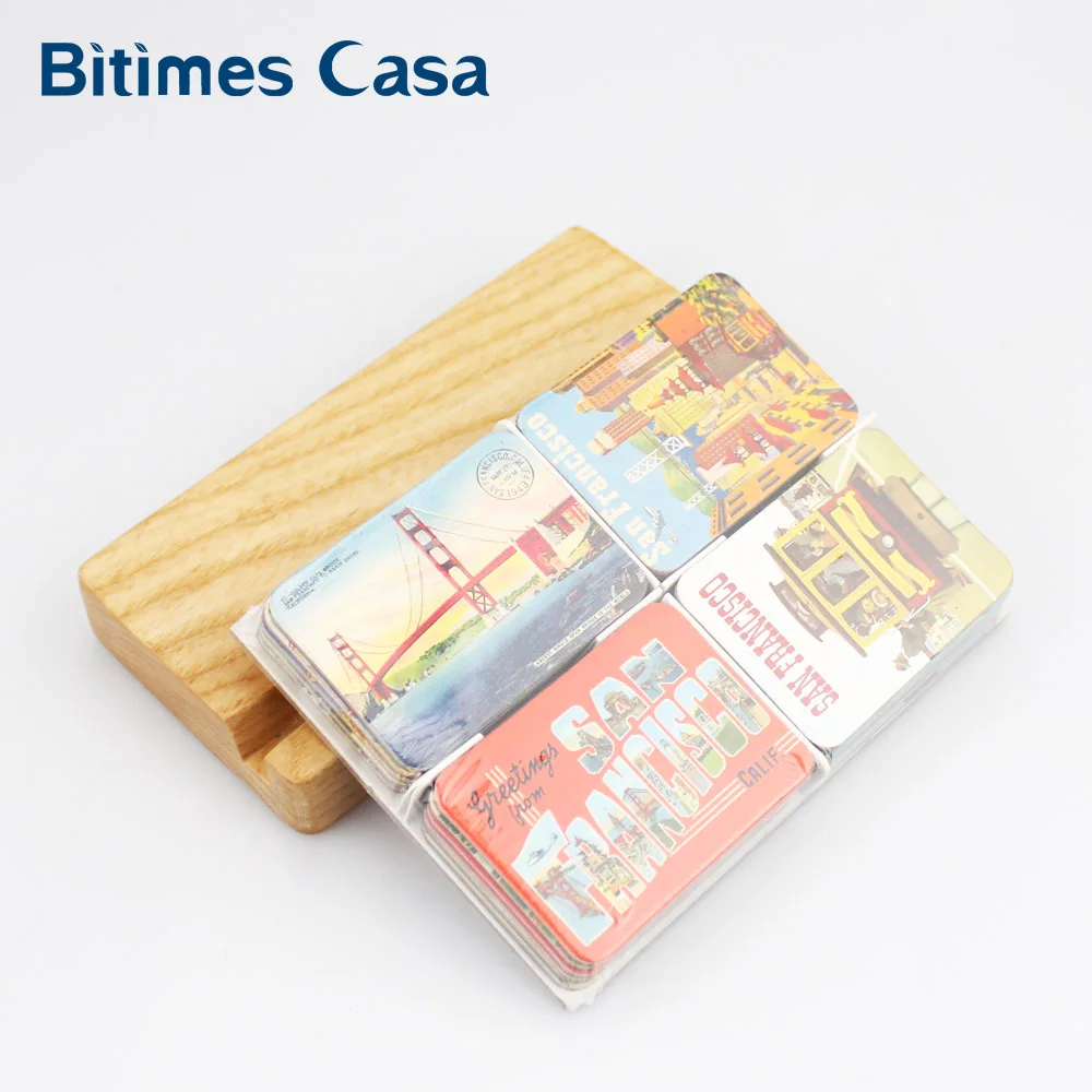 Bitimes 24 шт Сан-Франсиско живописный холодильник набор магнитов сувенир Золотые ворота мост домашний декор магнитные наклейки
