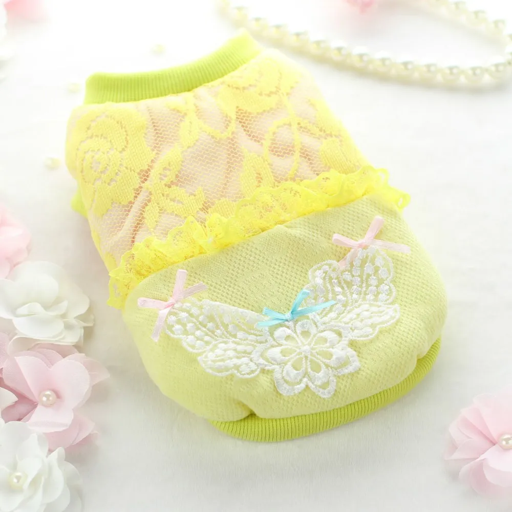 Осеннее пальто чихуахуа с кружевным цветком толстые пуховики одежда для собак