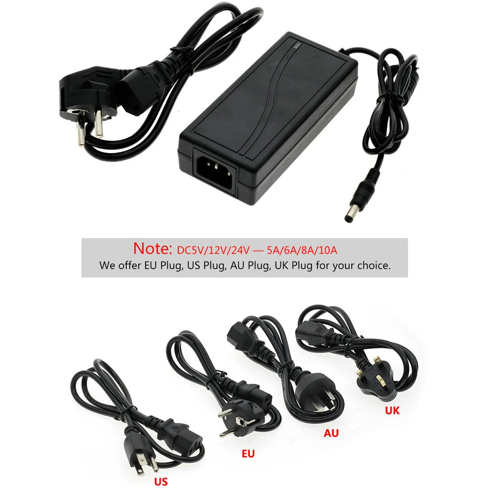 5V 12V 24V светодиодный Питание AC100-240V адаптер конвертер 1A 2A 3A 5A 6A 8A 10A трансформаторы Светодиодный драйвер для Светодиодные полосы света