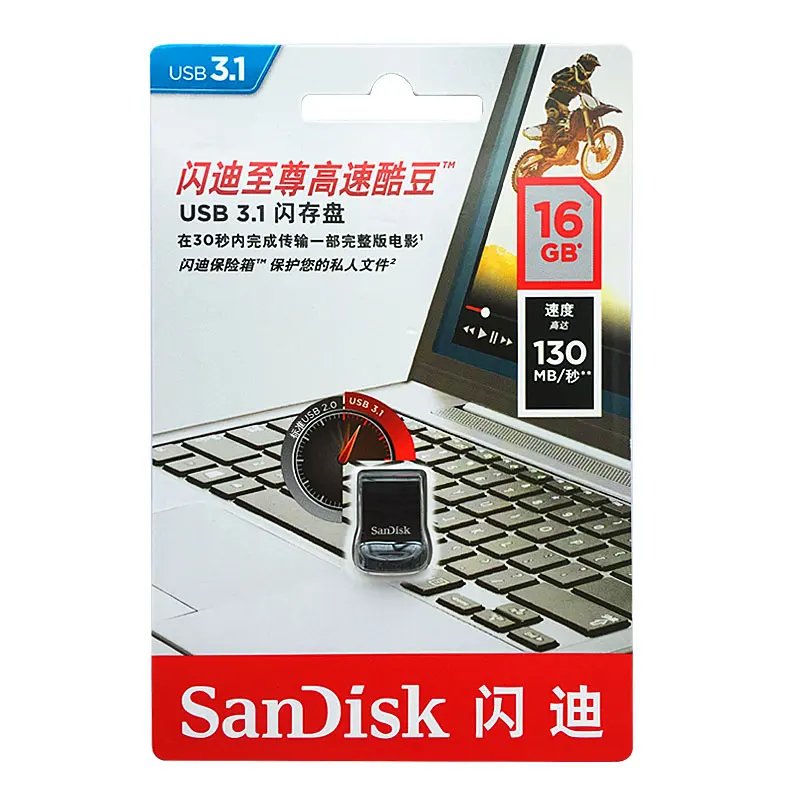SanDisk Ultra Fit USB флеш-накопитель 64 ГБ CZ43 16 Гб мини 3 0 до 130 МБ/с./с Высокоскоростной U Stick