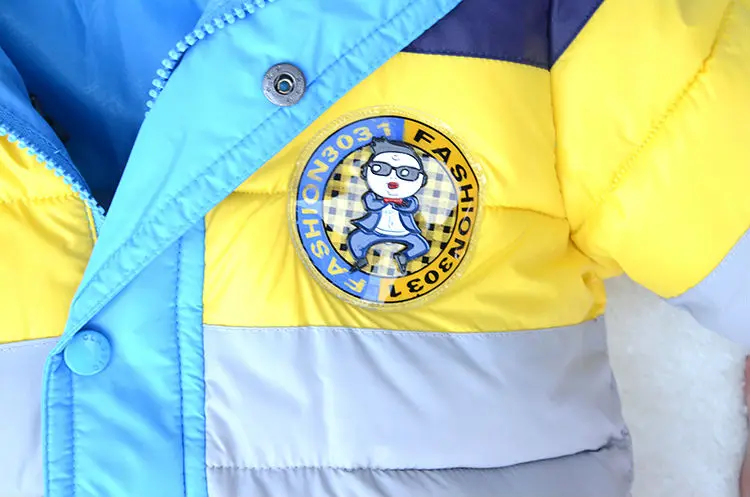 2016 Зимняя Детская куртка теплый пуховик для мальчиков и девочек детская верхняя