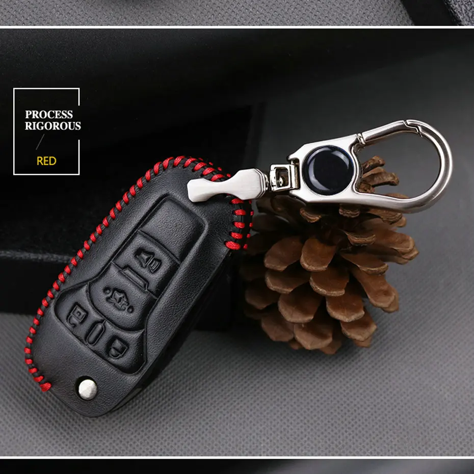 Ключи цепочка на клапане для Ford Focus 2 MK3 Fiesta Fusion Explorer Ecosport Ranger Mondeo C MAX S-MAX F150 4 чехол для ключей с кнопками держатель