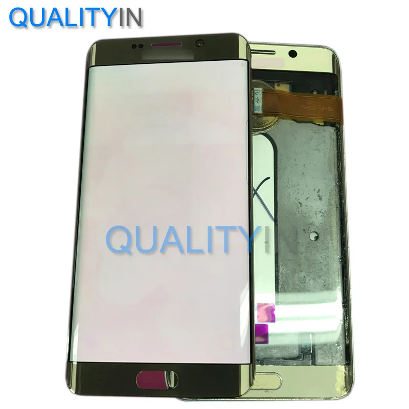 Для samsung Galaxy S6 Edge PLUS G928 сенсорный экран дигитайзер сенсор большой красный сжигание-тень ЖК-дисплей монитор панель модуль в сборе