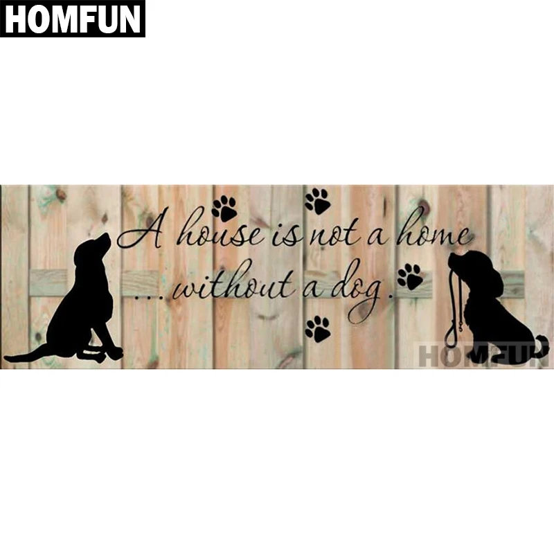 

Алмазная живопись HOMFUN A01176, алмазная вышивка с квадратными/круглыми стразами 5D «сделай сам», вышивка крестиком в виде собаки, подарок для дом...