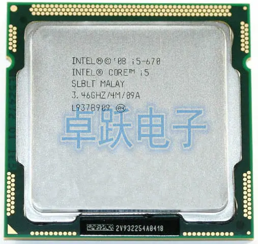 Процессор Intel Core Φ CPU (4M кэш 3 46 ГГц) LGA 1156 100% рабочий процессор для настольного