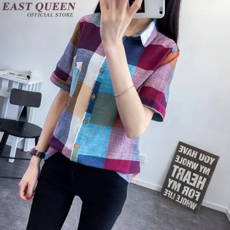 Новое поступление 2018 клетчатая одежда повседневная рубашка женская с длинными