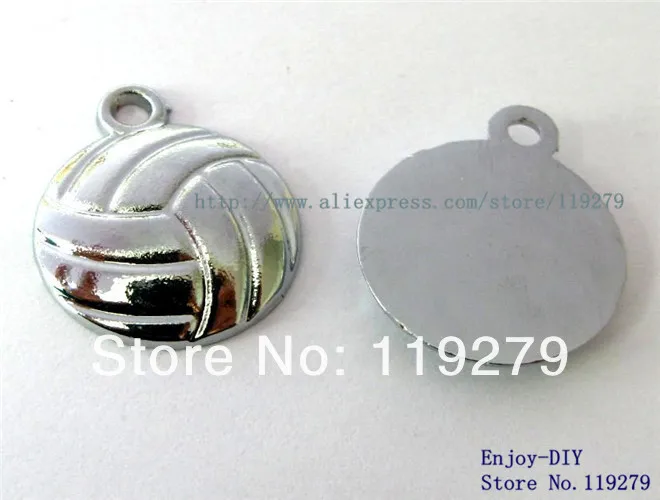 1pc 19*19mm arc-shaped volleyball Hang Pendant Charm DIY accessory Fit for key Chain Phone Strips Necklaces | Украшения и