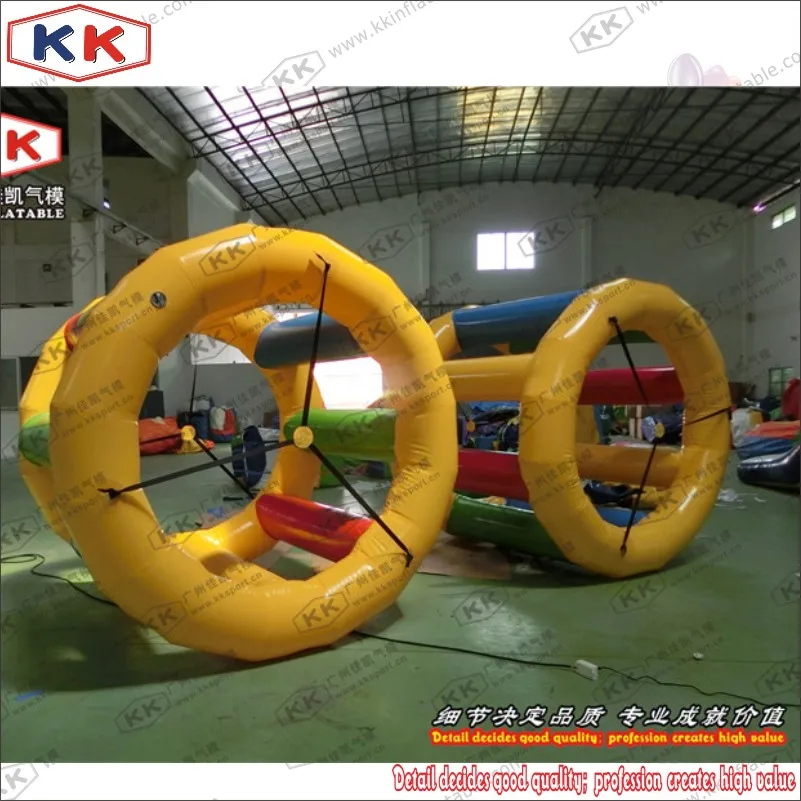 Прочный 0 9 мм ПВХ надувной ролик для водных игр надувная водная беговая дорожка