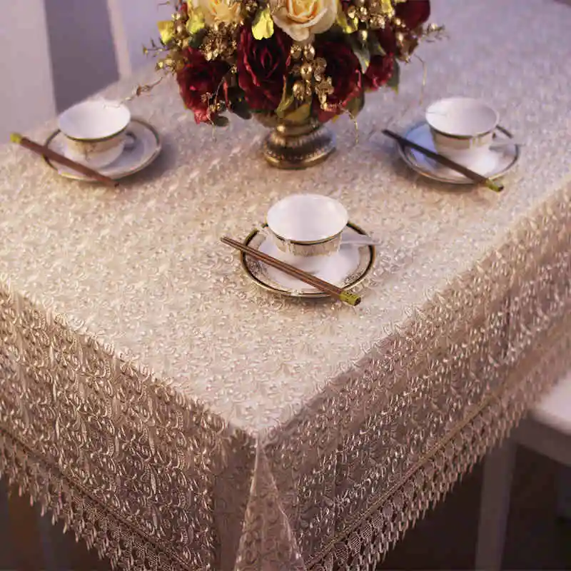 Европейская скатерть для стола с вышивкой и кружевом 1 шт.|toalha de mesa|de mesaflower tablecloth |