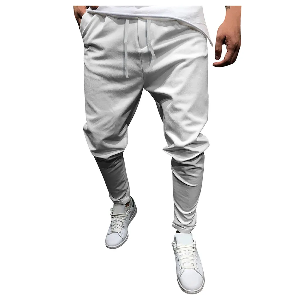 Мужские повседневные брюки с галстуком летние однотонные штаны восемь цветов