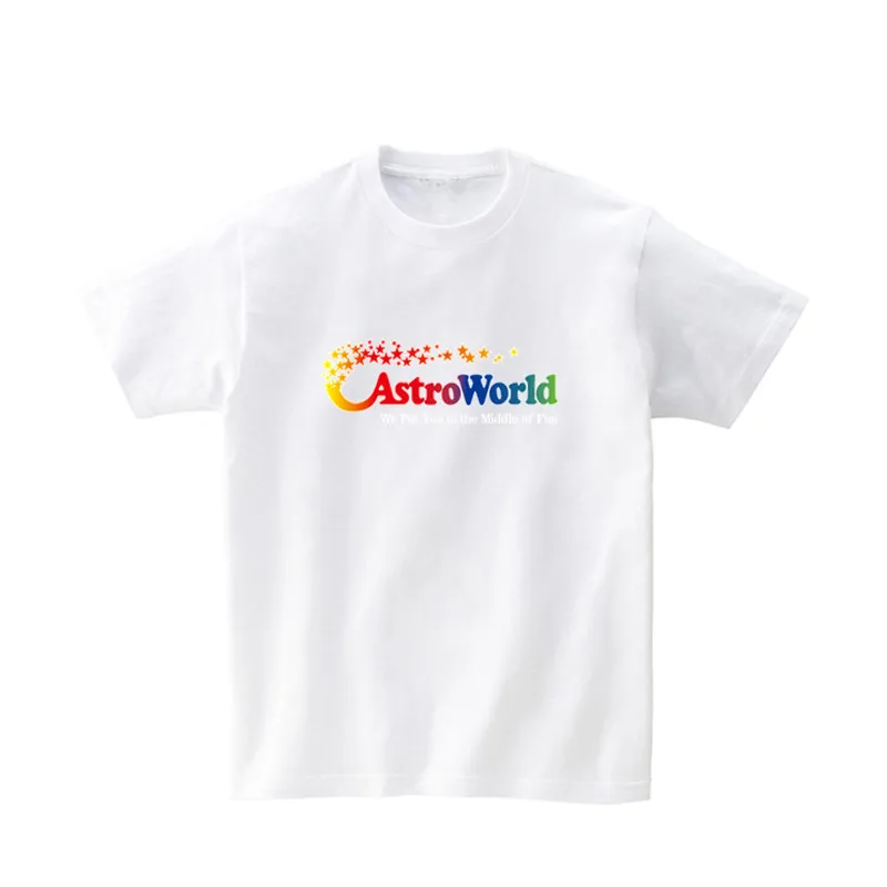 23 white FIZLA Travis Scotts ASTROWORLD футболки с принтом для мужчин/женщин, повседневная крутая Мужская футболка с круглым вырезом, летняя футболка с коротким рукавом, одежда в стиле хип-хоп - Цвет: 23 white