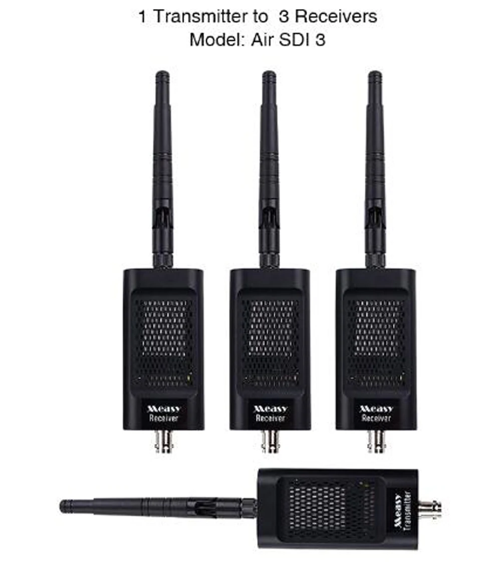 Measy Air SDI 3 2,4G/5,8G 1080 P 3D 100 M беспроводная аудио камера живой передатчик Отправитель 3 приемника удлинитель адаптер для HDTV