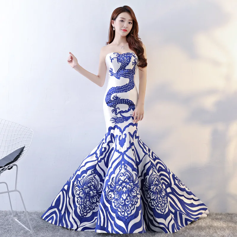 Китайское стильное длинное свадебное платье Ципао в стиле ретро Сексуальное