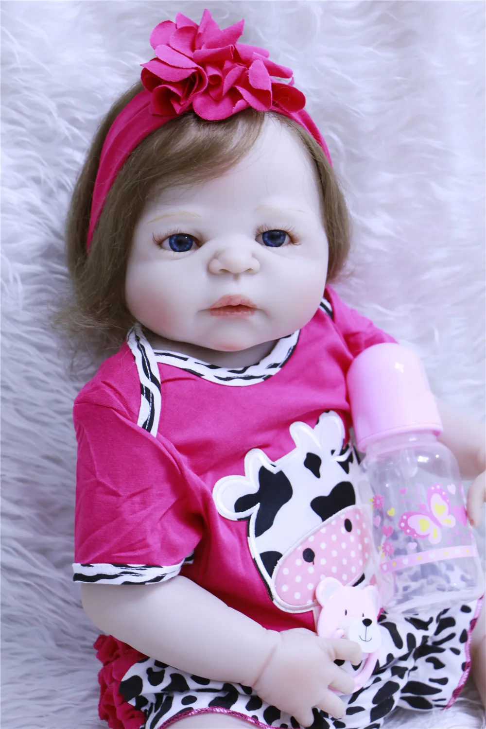 DollMai girl bebes reborn bonecas 23 &quotполностью силиконовые куклы игрушки для детей подарок