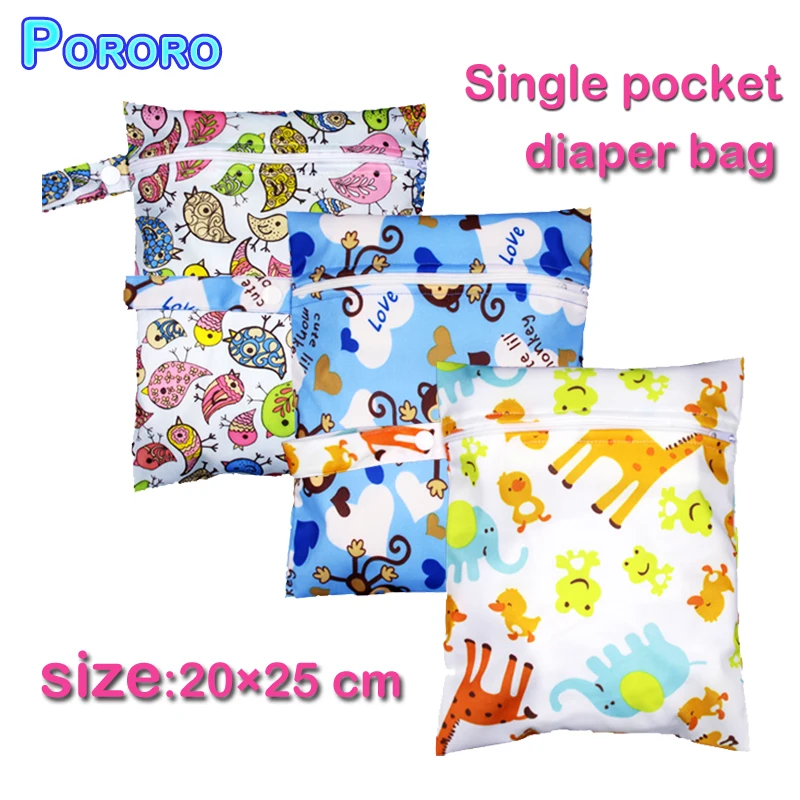 [Pororo] новая модная моющаяся сумка многоразовая для подгузников из ткани детей