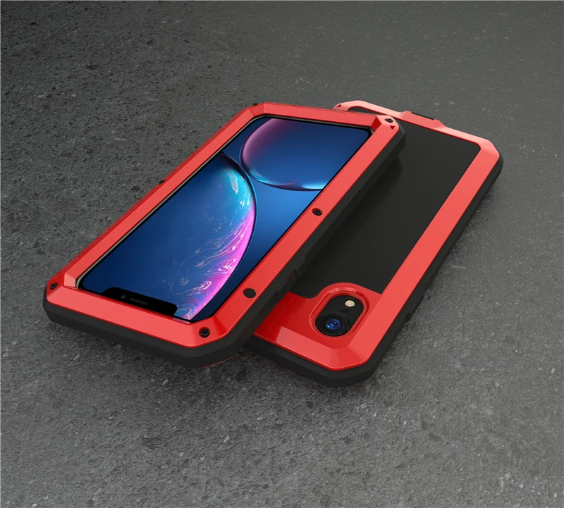 Роскошный Металлический прочный защитный чехол для iPhone XS Max XR X 8 7 6S 6 Plus SE 5 5S 8Plus 360 Полный Корпус противоударный чехол для iPhone