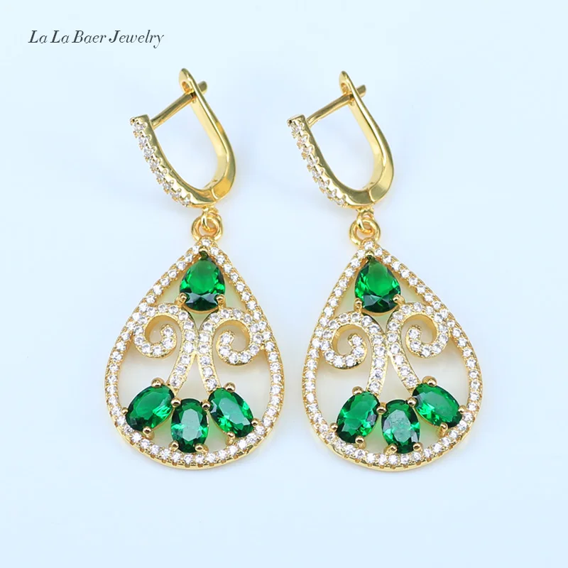 L &amp B Новый стиль перо Зеленый создан Изумрудный Белый Кристалл Золото Цвет