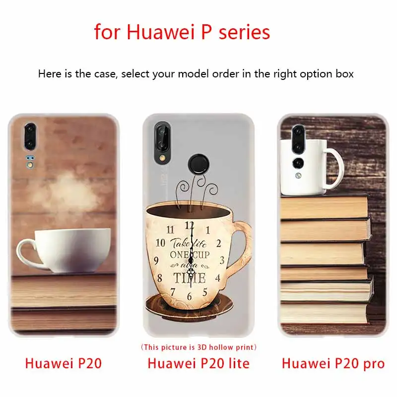 Чехол для телефона с рисунком книги кофе Huawei P40 P9 P10 P20 P30 Lite чехлы Pro P Smart 2019 мягкий