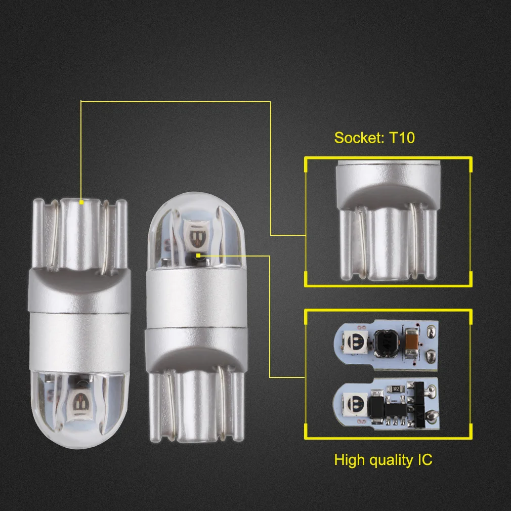 Автомобильные светодиодсветодиодный лампы T10 W5W 2 шт. чипы 3030 194 168 501 подсветка