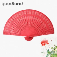 free shipping 5pcs japanese style wood hollow carved folding foldable hand held fans wedding party favor event party supplies