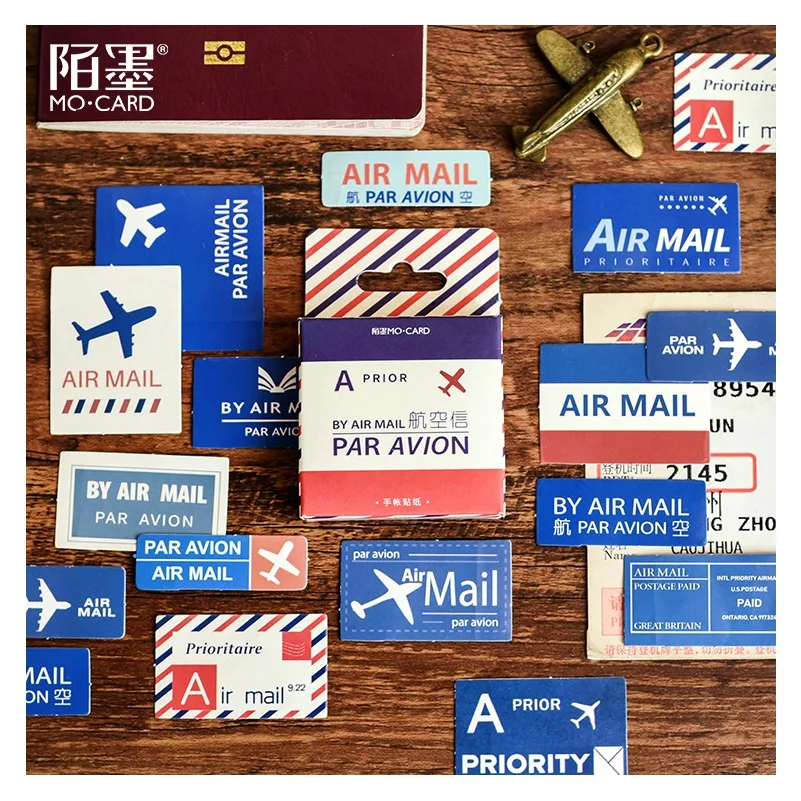 45 шт./компл. новые наклейки Air Mail Mini бумажная наклейка для творчества дневник в